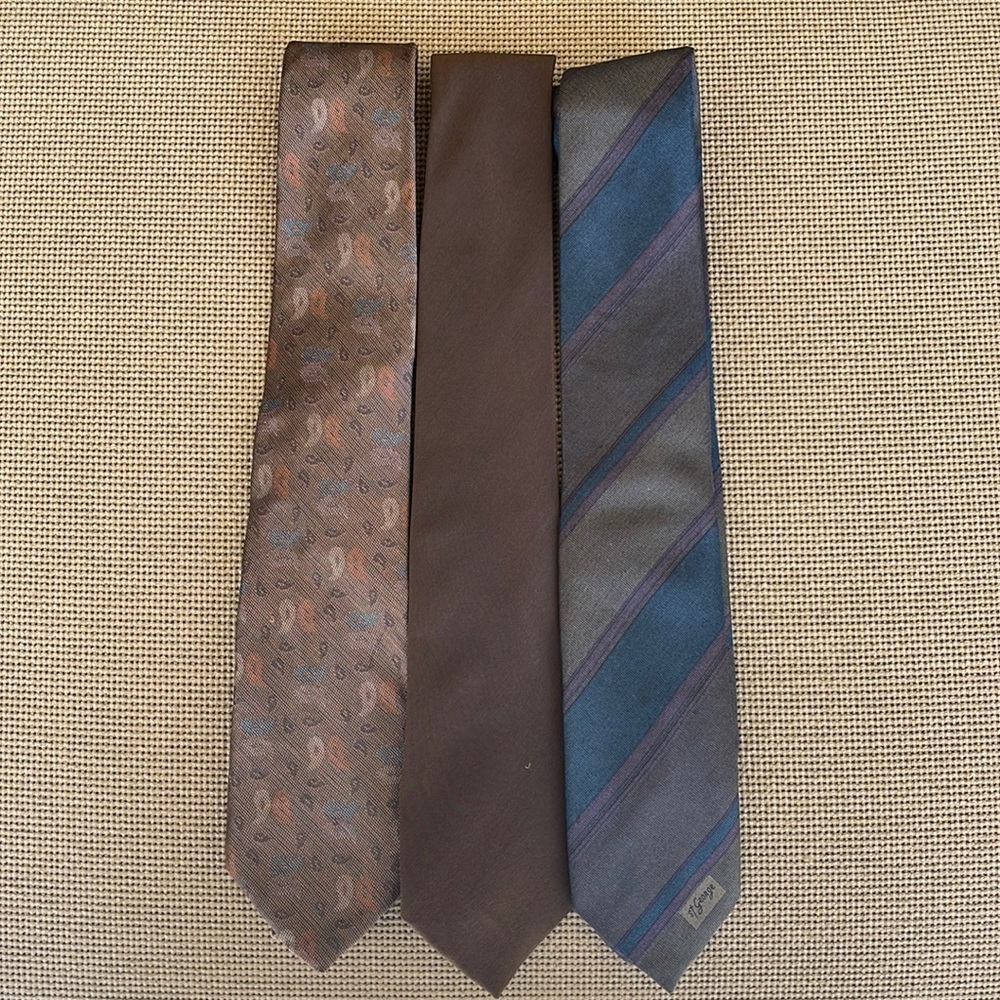 Vintage Men's Ties Bundle Set of 3